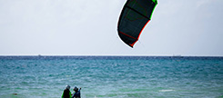 rilancio in acqua del kite